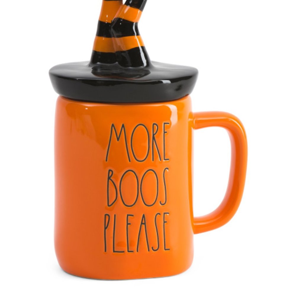 Brand New Rae Dunn More Boos Please Mug with Topper